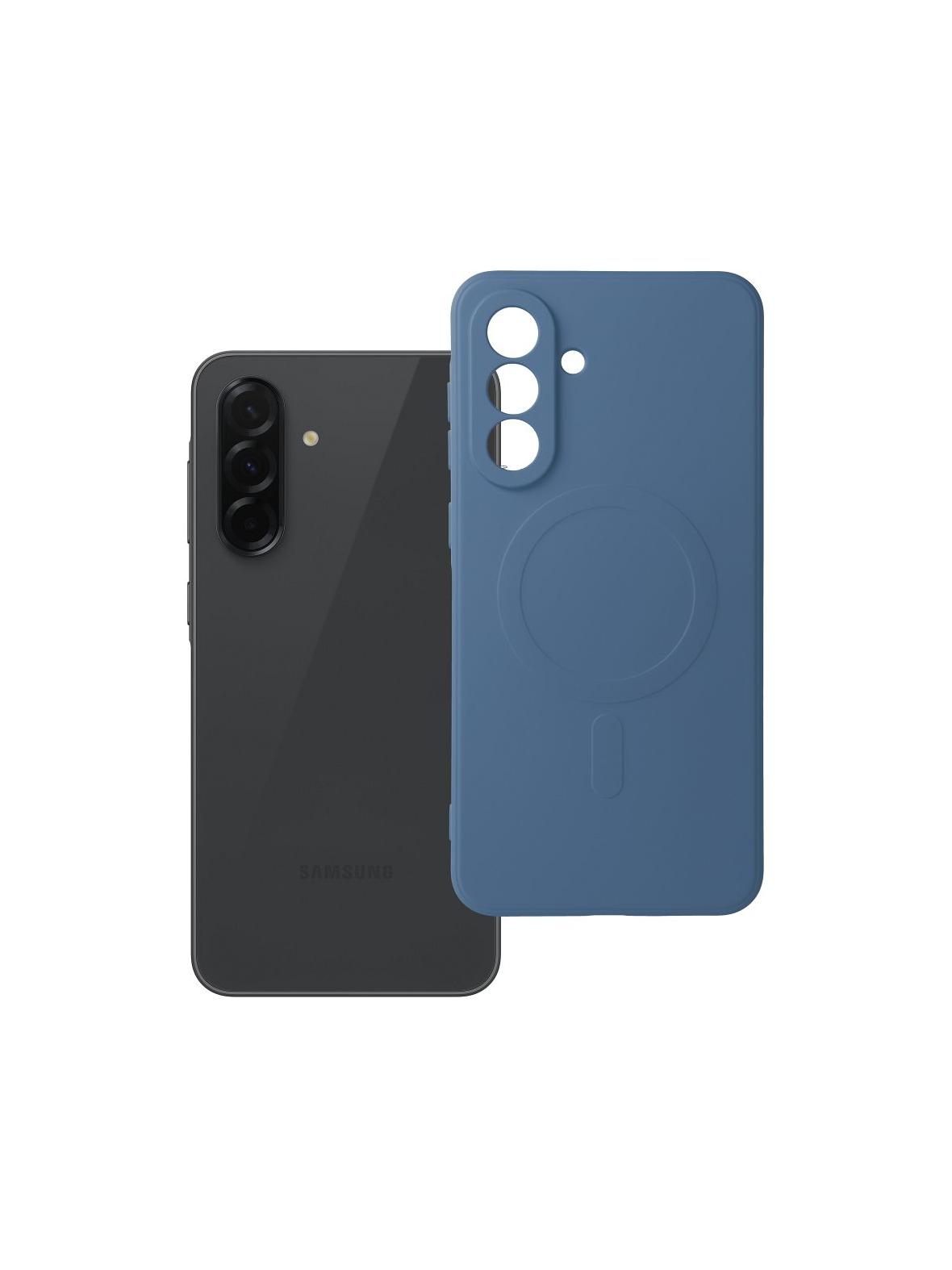 Futerał SILICONE MAG COVER kompatybilny z MagSafe do SAMSUNG A36 niebieski