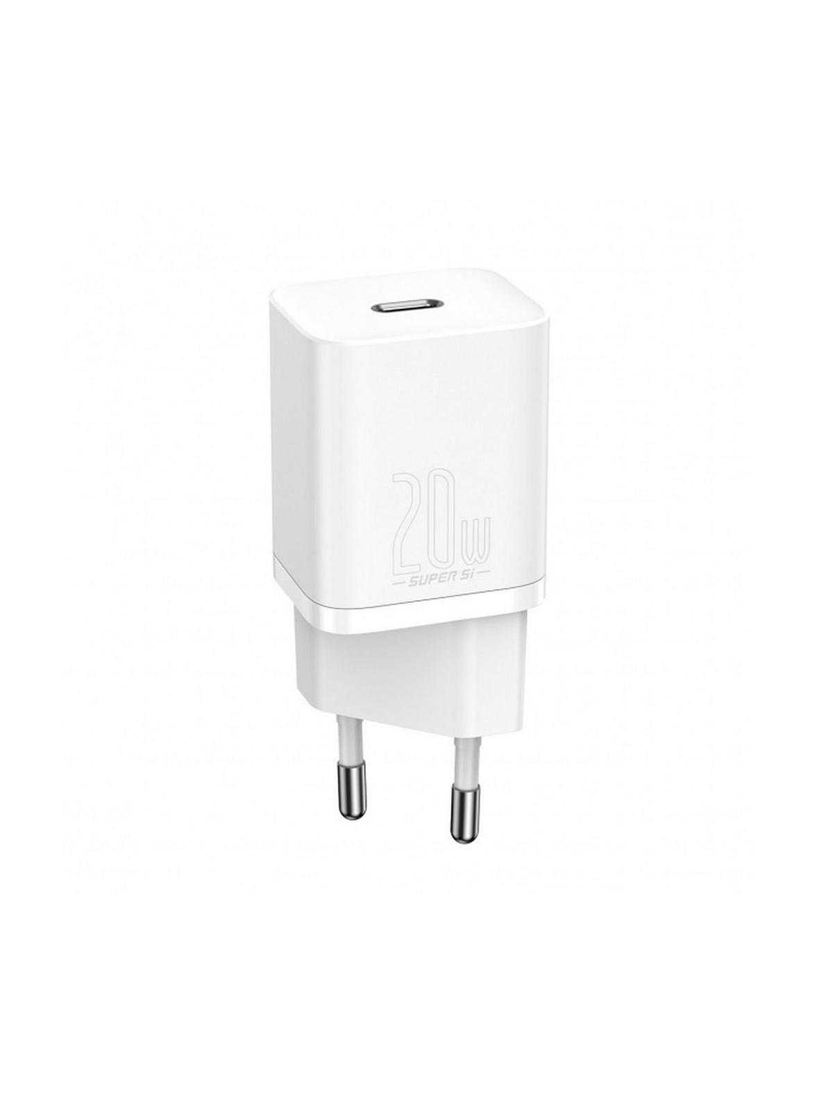 BASEUS ładowarka sieciowa Typ C + kabel Typ C do Lightning PD QC3.0 3A 20W TZCCSUP-B02/CCCJGCE-D biała