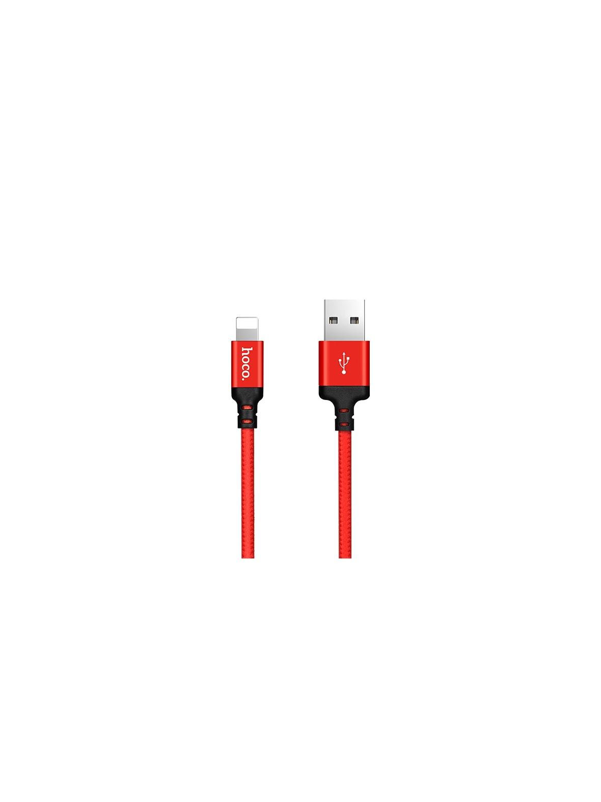 Kabel USB A do Lightning Hoco 1 m X14 czerwono czarny