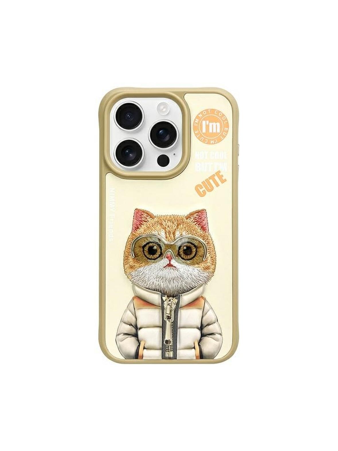 NIMMY futerał COOL&CUTE 2.0 Cat do IPHONE 15 Pro Max khaki