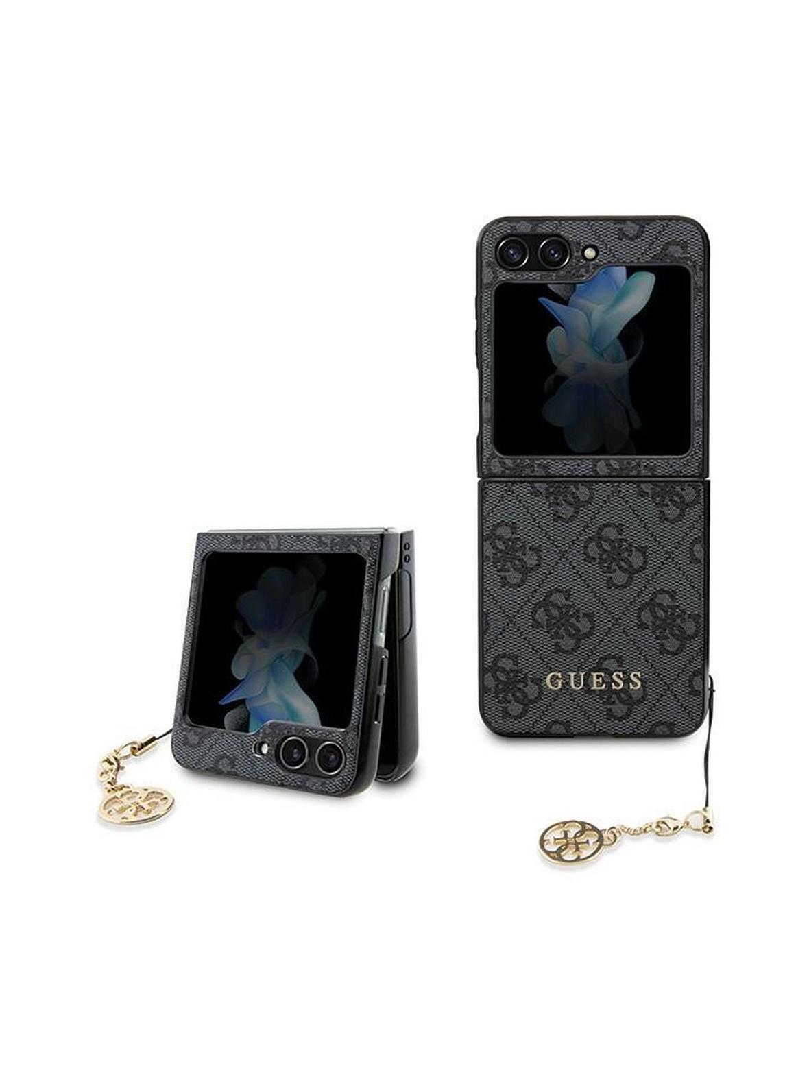 GUESS futerał do SAMSUNG Z Flip 5 GUHCZF5GF4GGR (4G Charm) szary