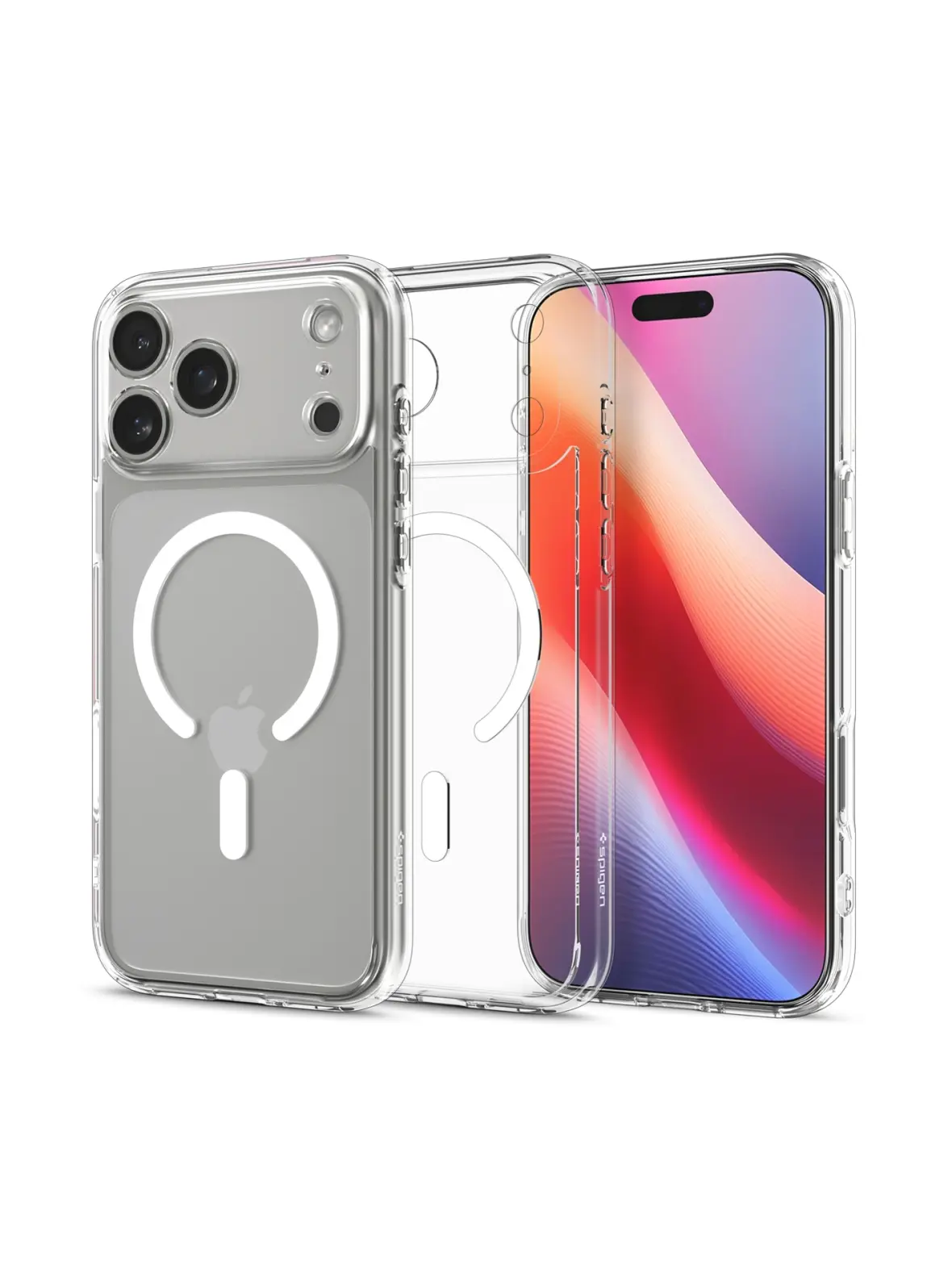 SPIGEN futerał ULTRA HYBRID MAG kompatybilny z MagSafe do IPHONE 17 Pro Max clear white