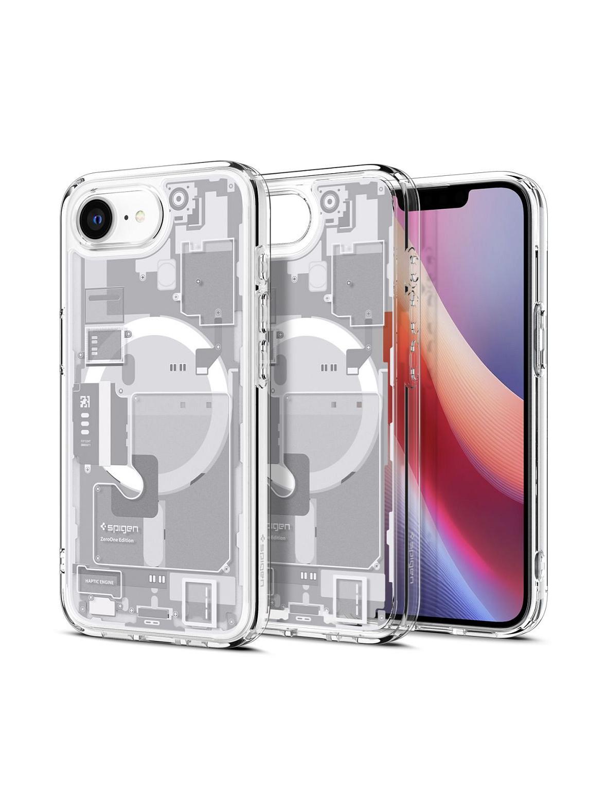 SPIGEN futerał ULTRA HYBRID MAG kompatybilny z MagSafe do IPHONE 16e (SE 4 2025) zero one white