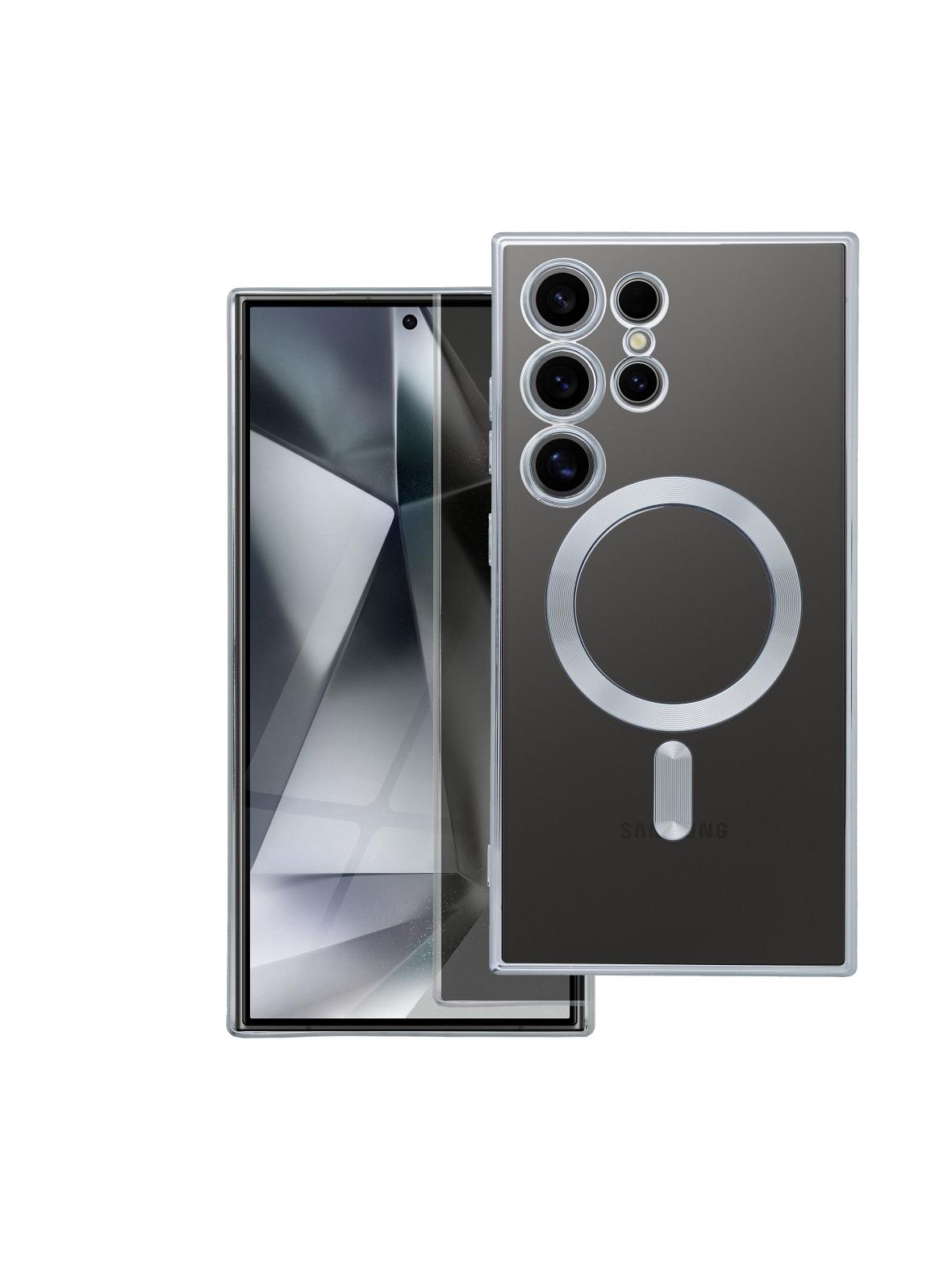 Futerał ELECTRO MAG COVER kompatybilny z MagSafe do SAMSUNG S25 Edge srebrny