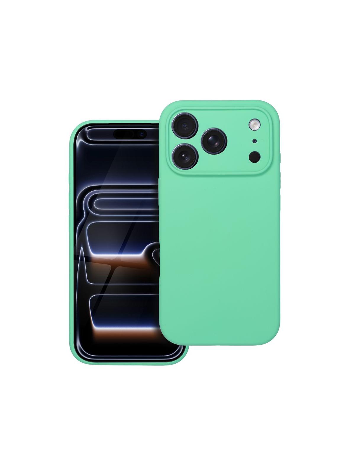 Futerał SILICONE 2mm do IPHONE 17 Pro kompatybilny z MagSafe miętowy