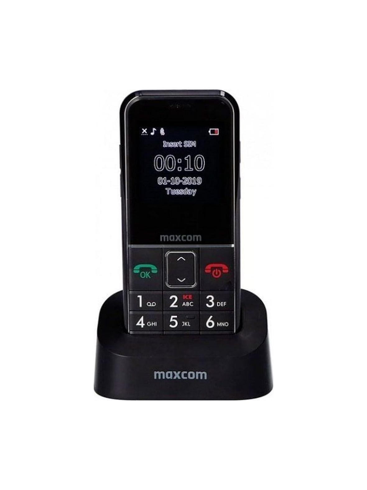 MAXCOM telefon dla seniora + opaska SOS MM735 czarny