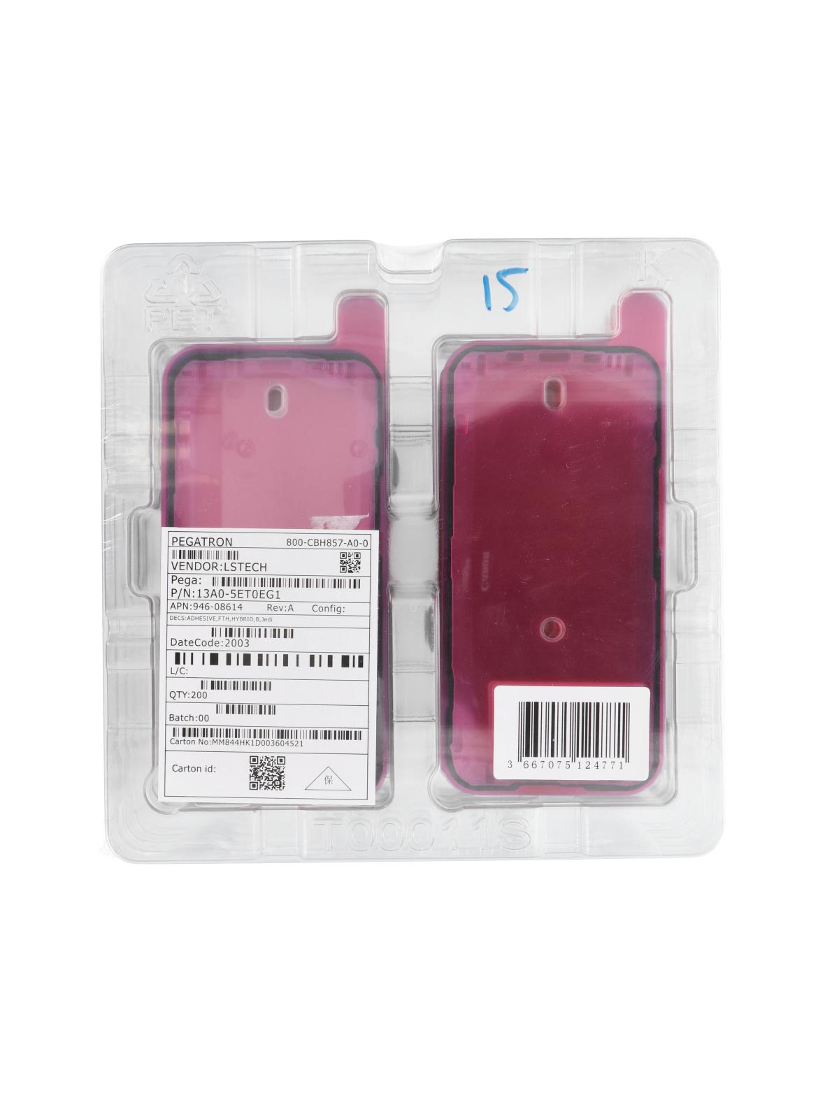 ServicePack Taśma klejąca uszczelka wyświetlacza do iPhone 15 (opakowanie 200szt)