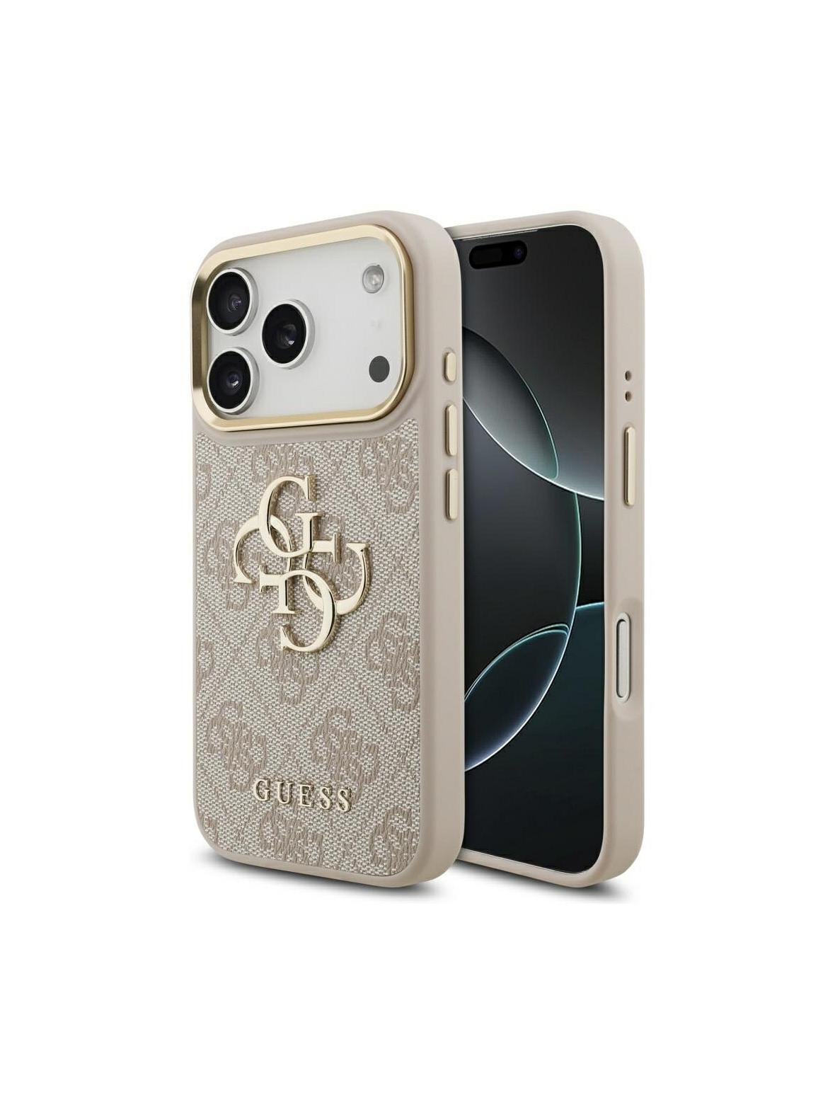 GUESS futerał do IPHONE 17 Pro GUHCP17L4GMGCPI (PU W/ Big 4G Classic Logo) złoto różowy