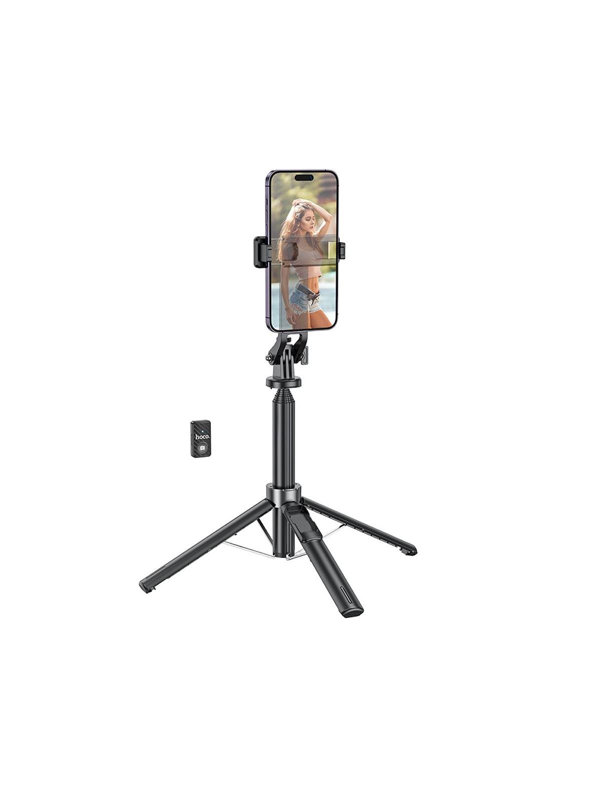 Selfie stick Hoco tripod z pilotem bezprzewodowym K21 czarny