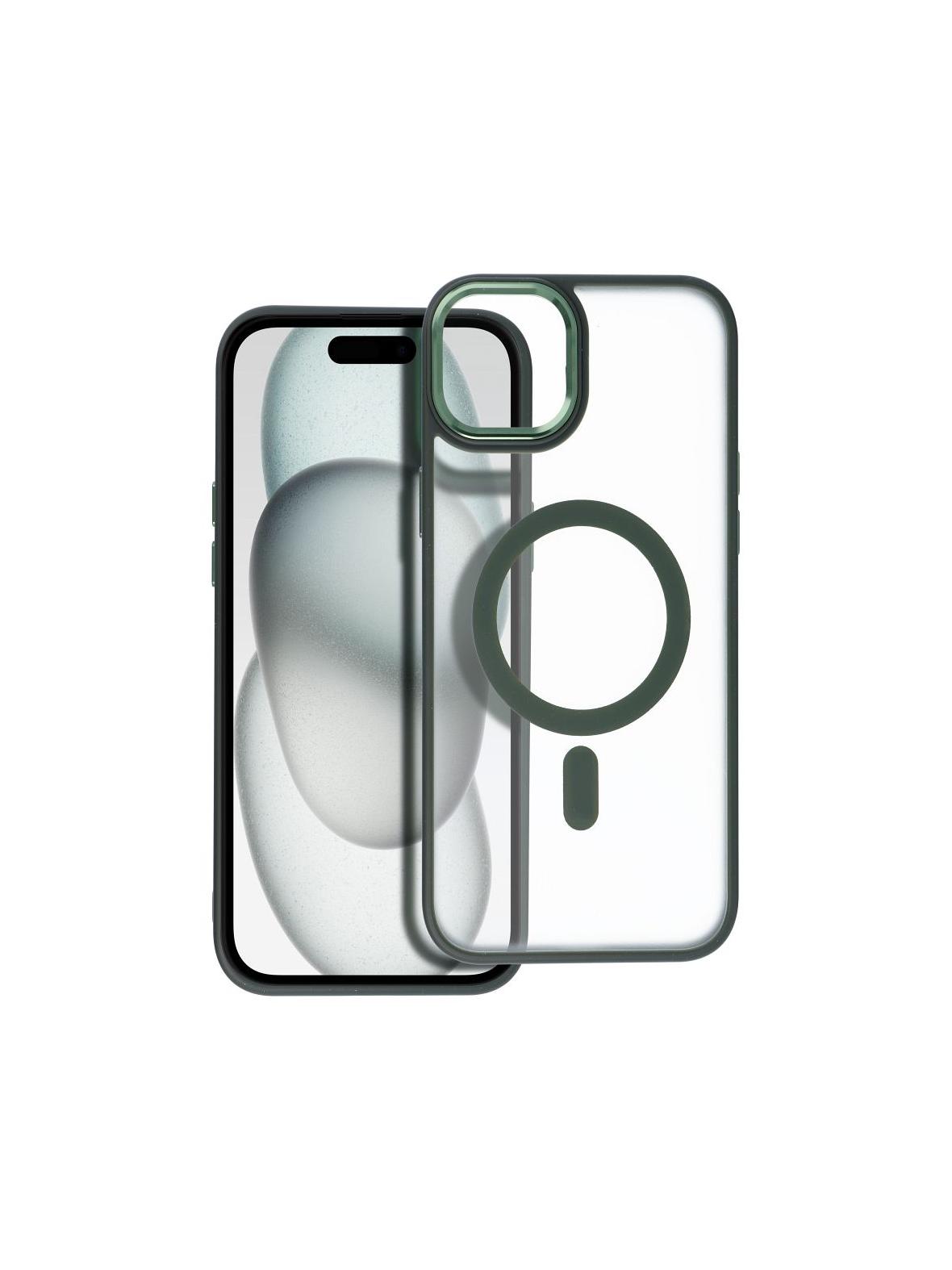 Futerał MATTE MAG COVER kompatybilny z MagSafe do IPHONE 15 Plus zielony