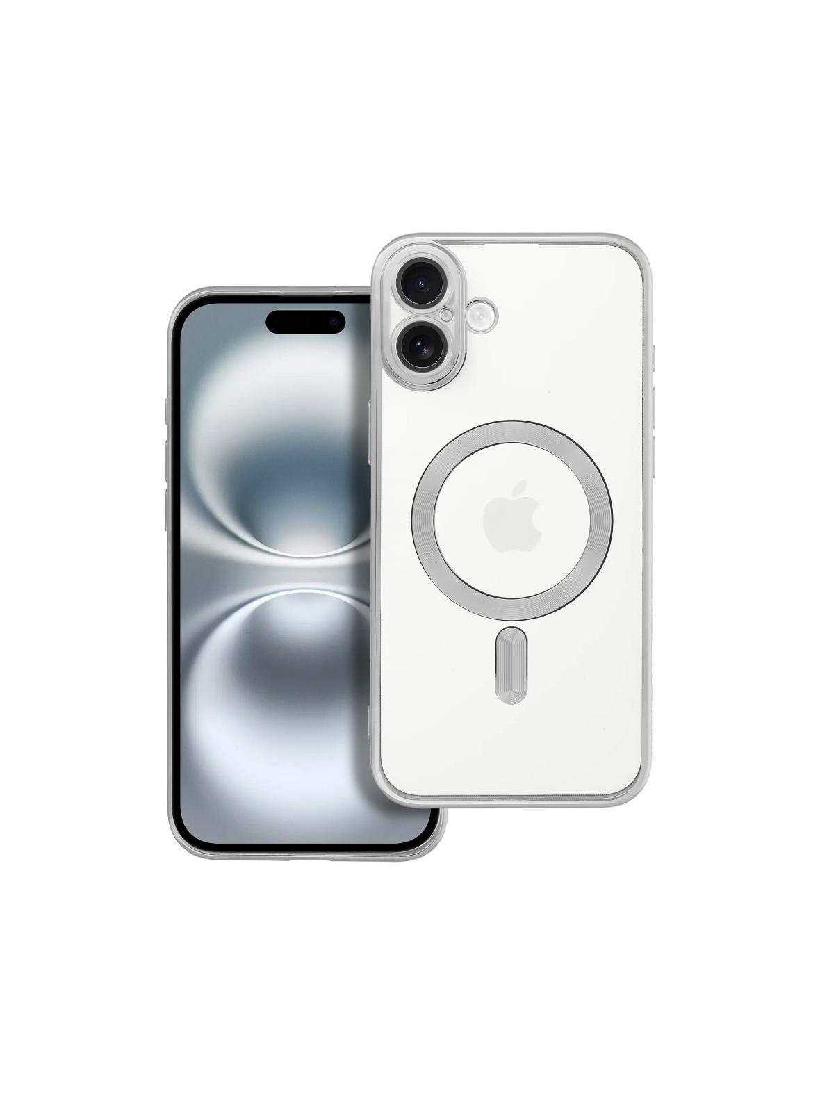Futerał ELECTRO MAG COVER kompatybilny z MagSafe do IPHONE 16 Plus srebrny