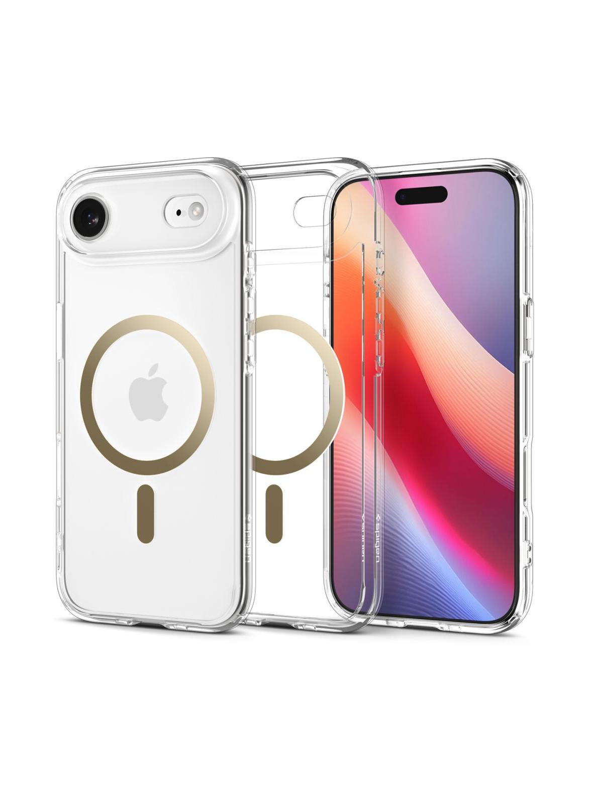 SPIGEN futerał ULTRA HYBRID MAG kompatybilny z MagSafe do IPHONE 17 Air clear gold