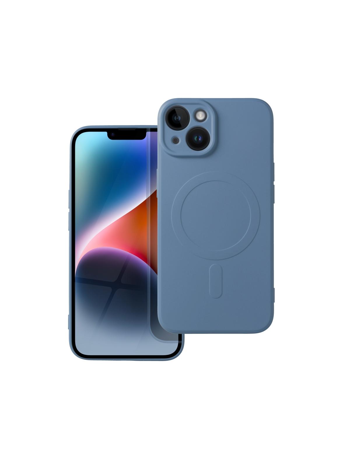 Futerał SILICONE MAG COVER kompatybilny z MagSafe do IPHONE 14 niebieski
