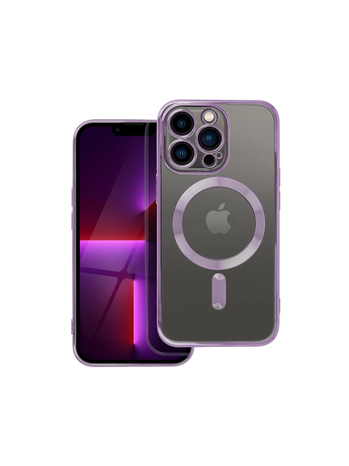 Futerał ELECTRO MAG COVER kompatybilny z MagSafe do IPHONE 13 Pro fioletowy