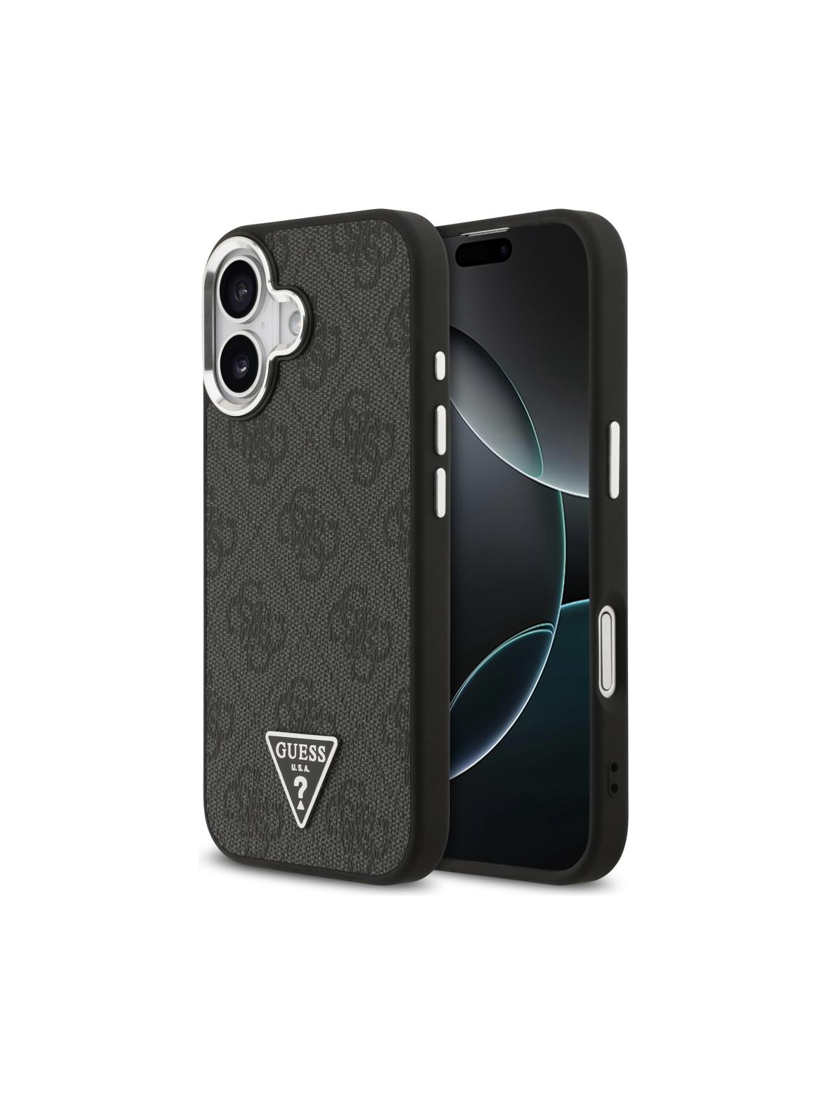 GUESS futerał do IPHONE 17 kompatybilny z MagSafe GUHMP17SP4TSRCMK (PU 4G W/Triangle Logo SL) czarny