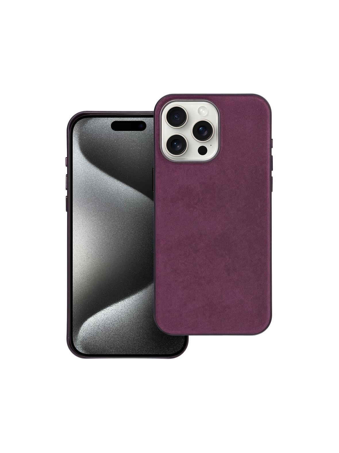 Futerał WOVEN MAG COVER kompatybilny z MagSafe do IPHONE 15 Pro Max burgundowy