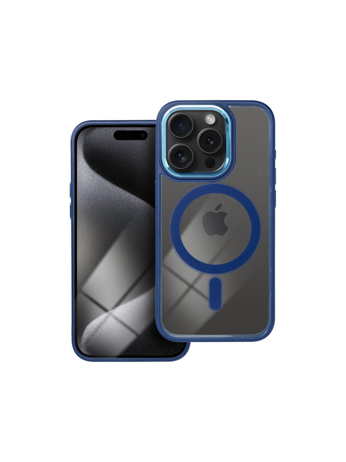 Futerał COLOR EDGE MAG COVER kompatybilny z MagSafe do IPHONE 15 Pro niebieski