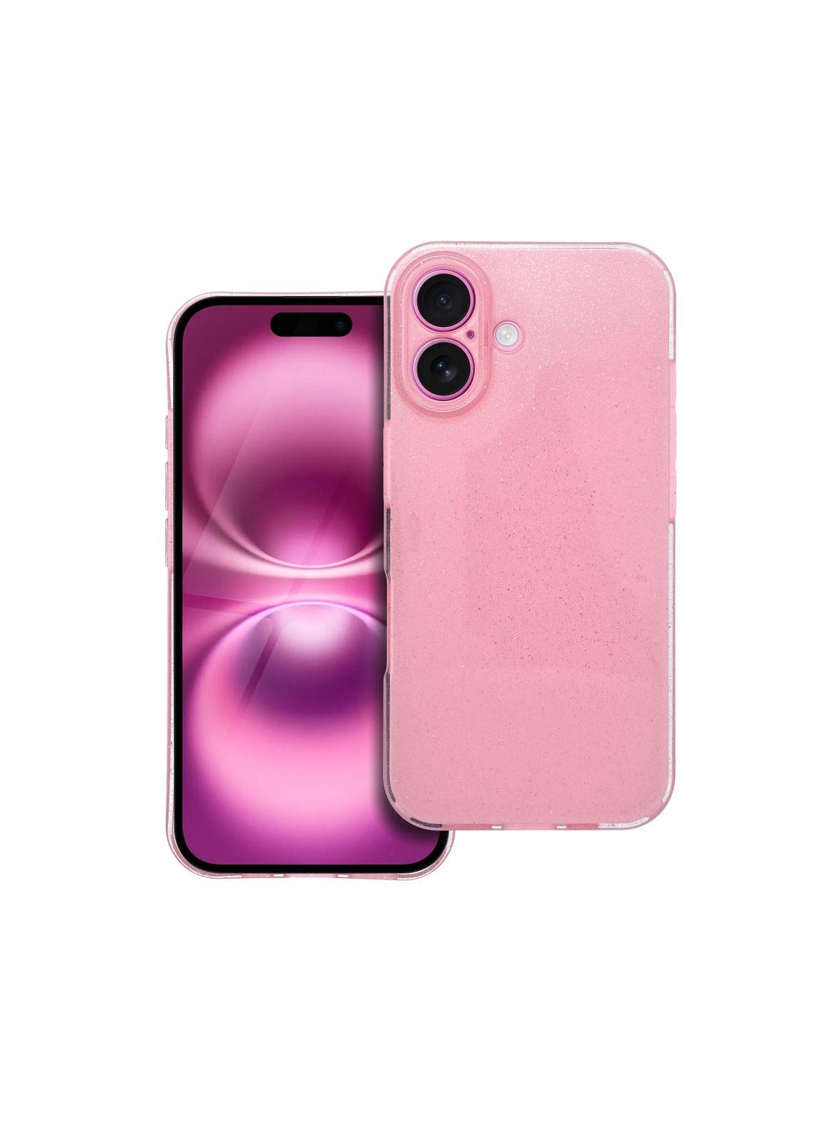 Futerał CLEAR CASE 2 mm BLINK do IPHONE 16 różowy