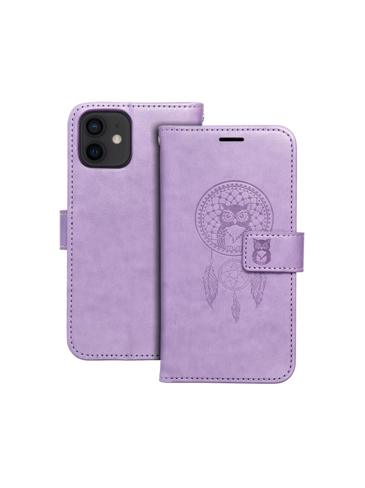 Kabura MEZZO Book do IPHONE 12 / 12 Pro łapacz snów fioletowy