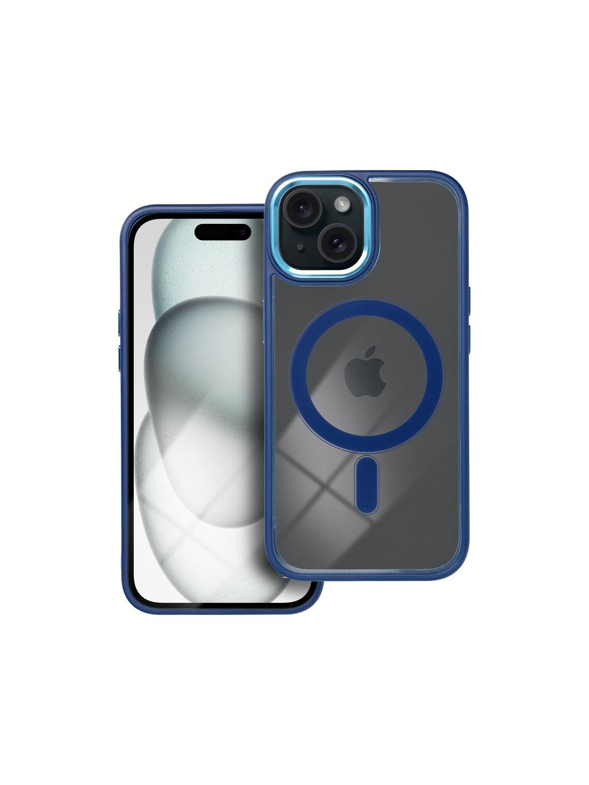 Futerał COLOR EDGE MAG COVER kompatybilny z MagSafe do IPHONE 15 niebieski