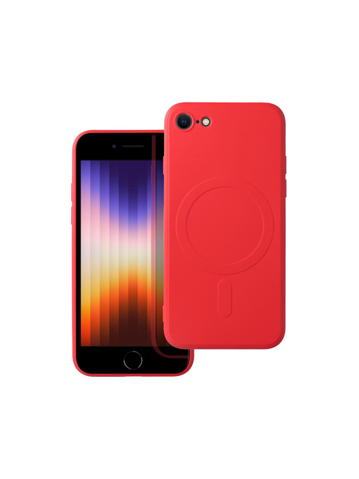 Futerał SILICONE MAG COVER kompatybilny z MagSafe do IPHONE 7 / 8 / SE 2020 / SE 2022 czerwony