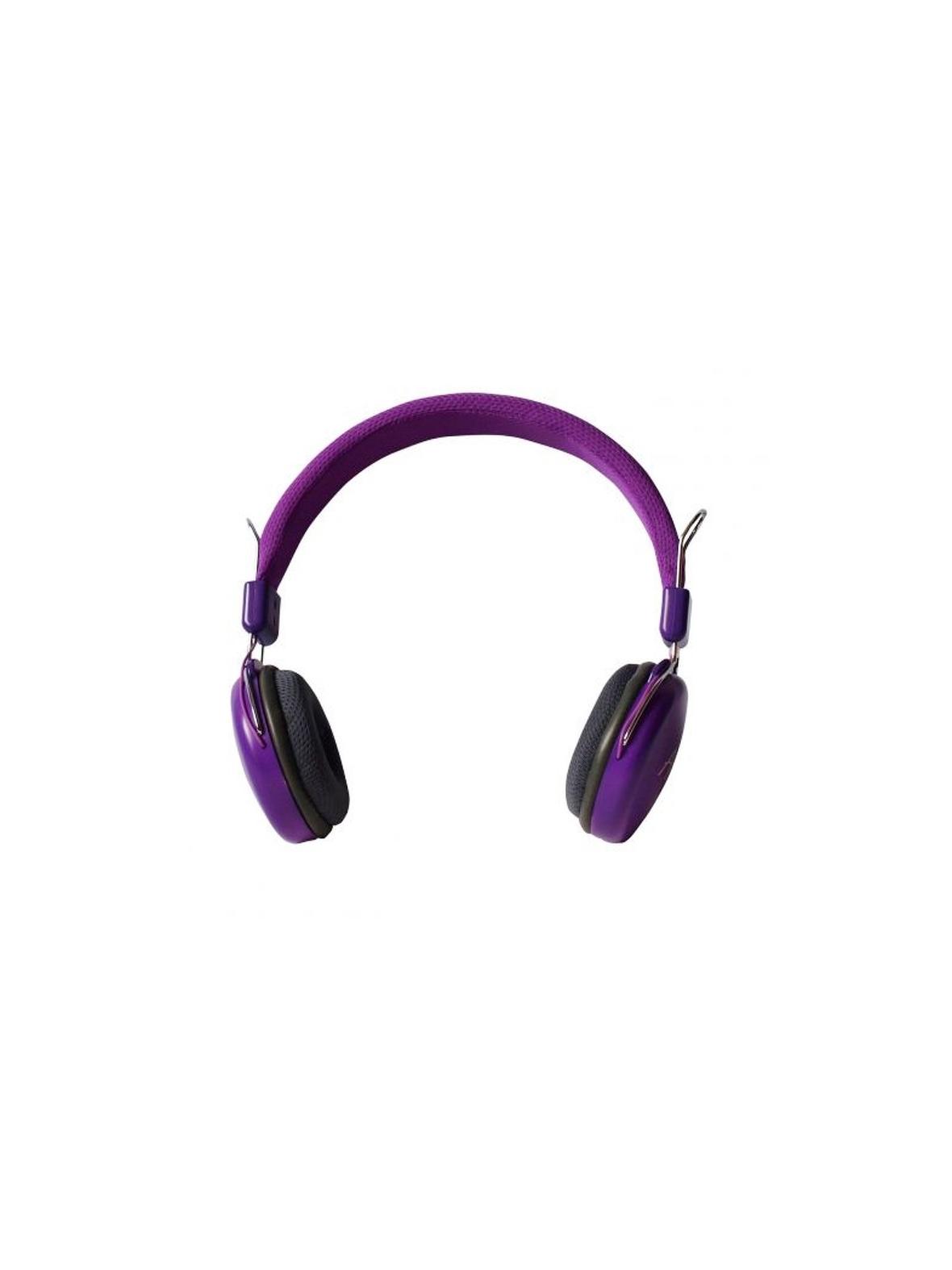 ART słuchawki przewodowe nagłowne Jack 3,5 mm z mikrofonem AP-60C fioletowe