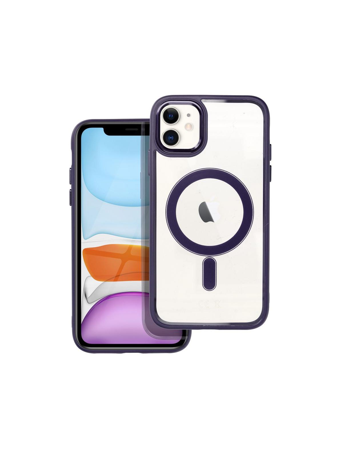 Futerał COLOR EDGE MAG COVER kompatybilny z MagSafe do IPHONE 11 fioletowy