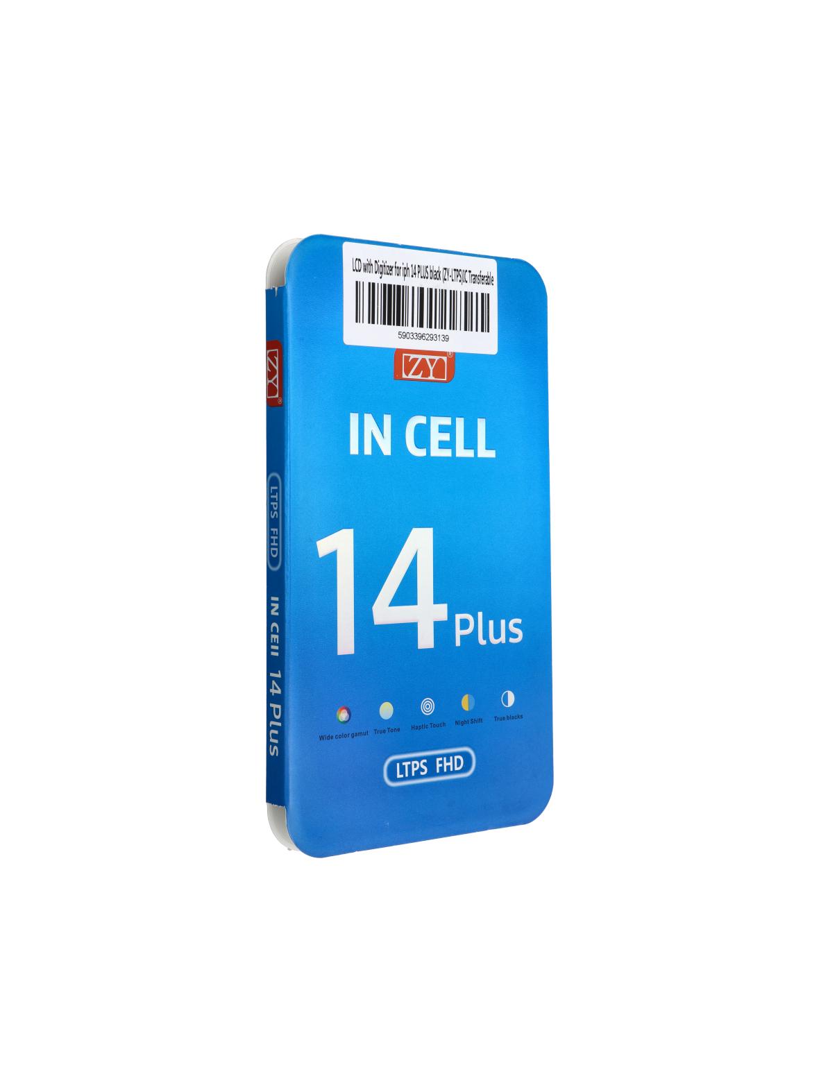 Wyświetlacz do iPhone 14 Plus z ekranem dotykowym czarnym (ZY-LTPS) IC Transferable