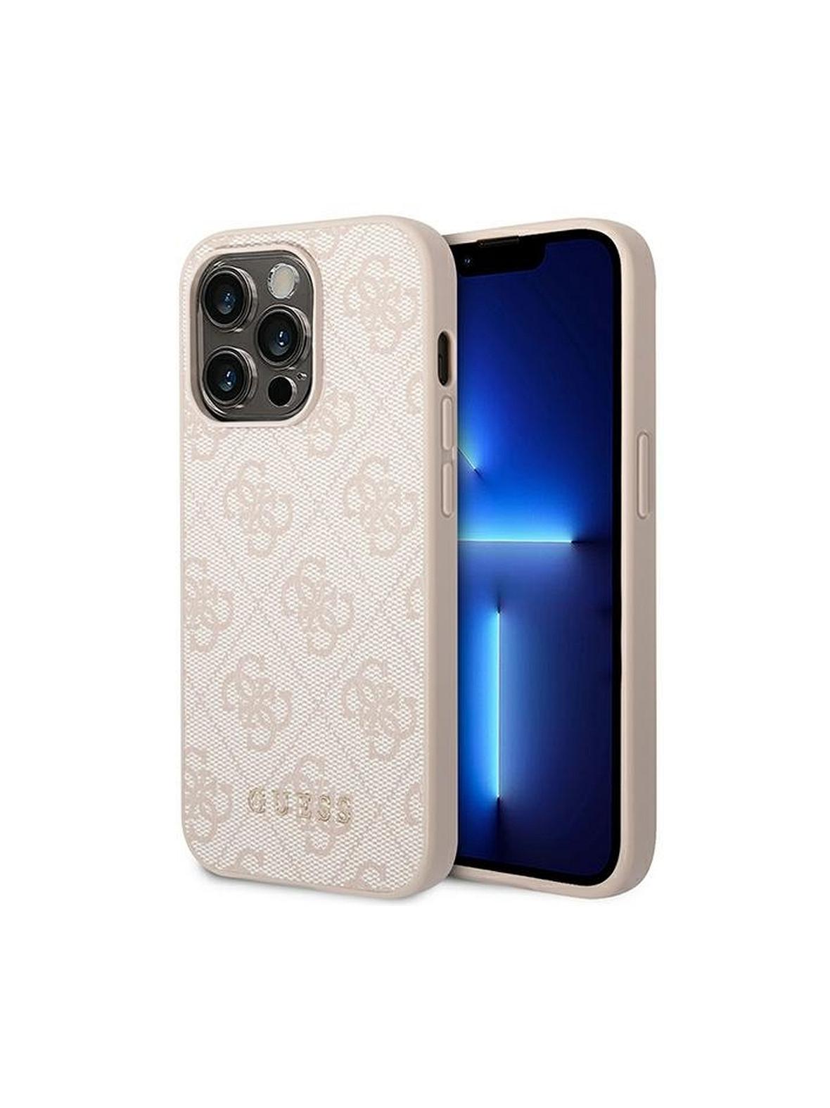GUESS futerał do IPHONE 14 Pro Max GUHCP14XG4GFPI (4G Gold Logo) różowy