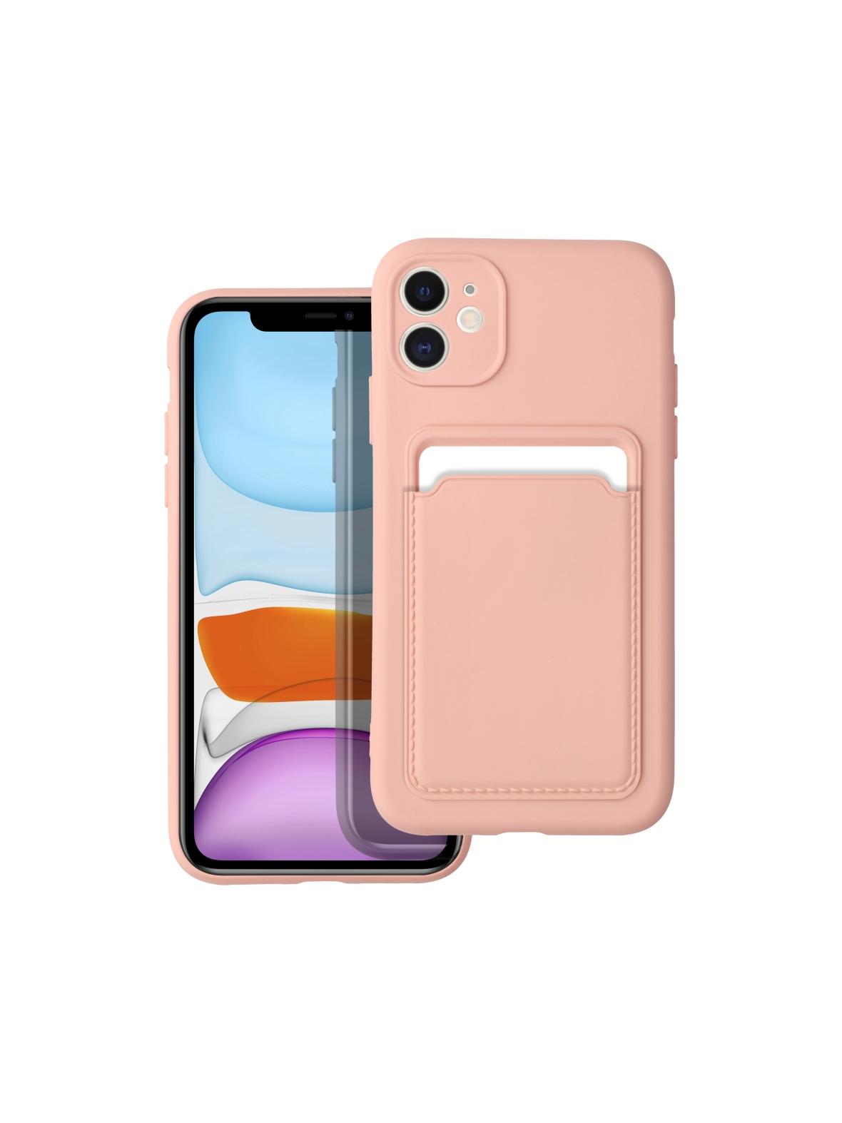 Futerał CARD CASE do IPHONE 11 różowy