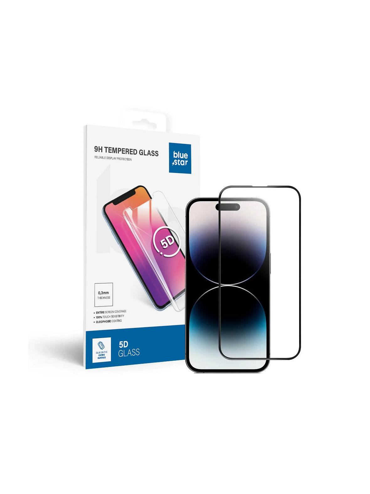 Szkło hartowane do iPhone 14 PRO (full glue) Blue Star 5D czarne