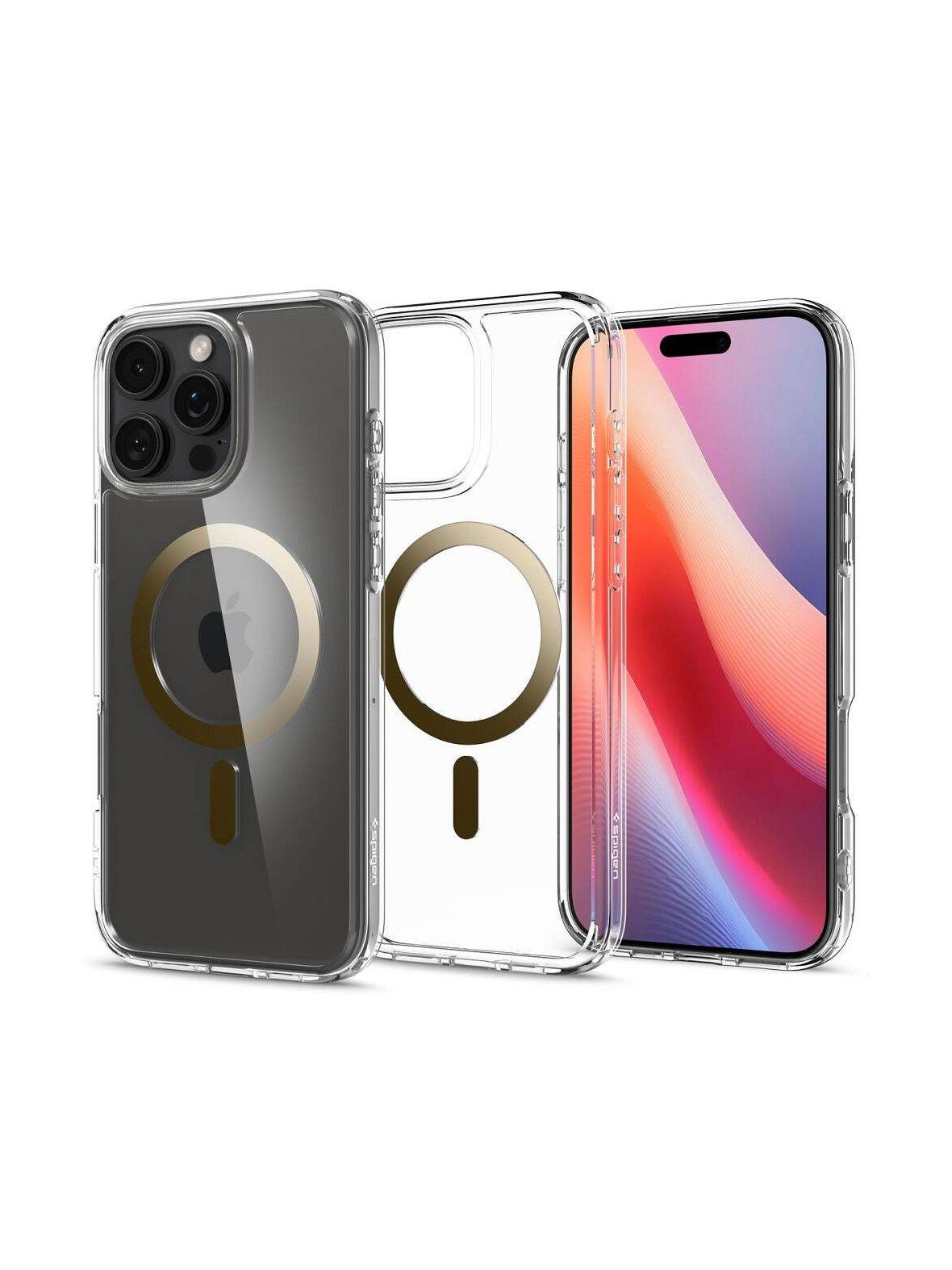 SPIGEN futerał ULTRA HYBRID MAG kompatybilny z MagSafe do IPHONE 16 Pro Max gold