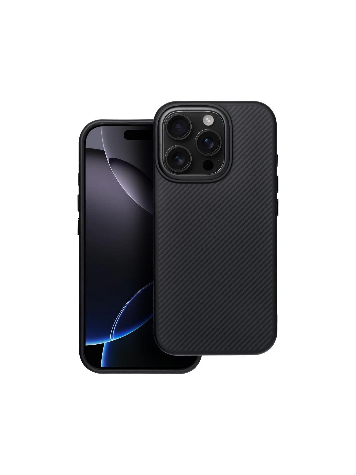 Etui na iPhone 16 PRO Carbon Elite Mag Cover zgodny z MagSafe czarny