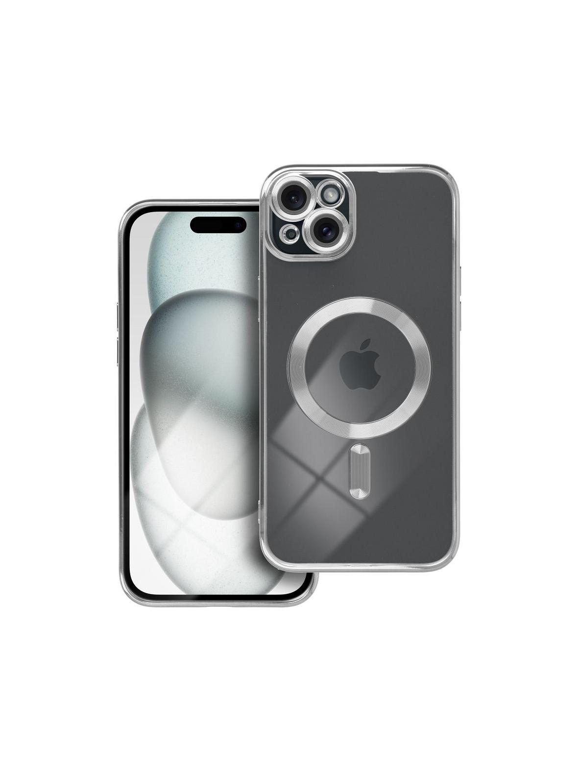 Futerał ELECTRO MAG COVER kompatybilny z MagSafe do IPHONE 15 Plus srebrny