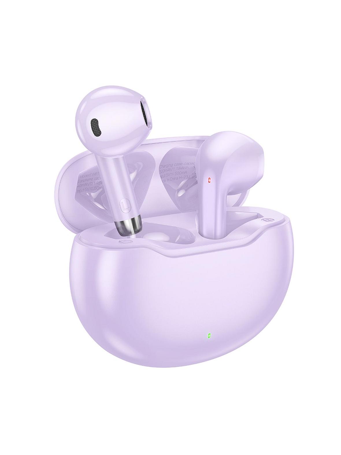 Słuchawki bezprzewodowe douszne Hoco TWS EW61 fioletowe
