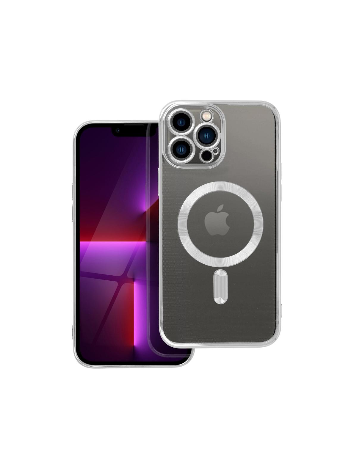 Futerał ELECTRO MAG COVER kompatybilny z MagSafe do IPHONE 13 Pro Max srebrny