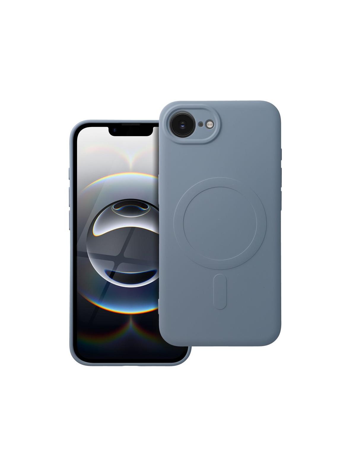 Futerał SILICONE MAG COVER kompatybilny z MagSafe do IPHONE 16e (SE 4 2025) jasny niebieski