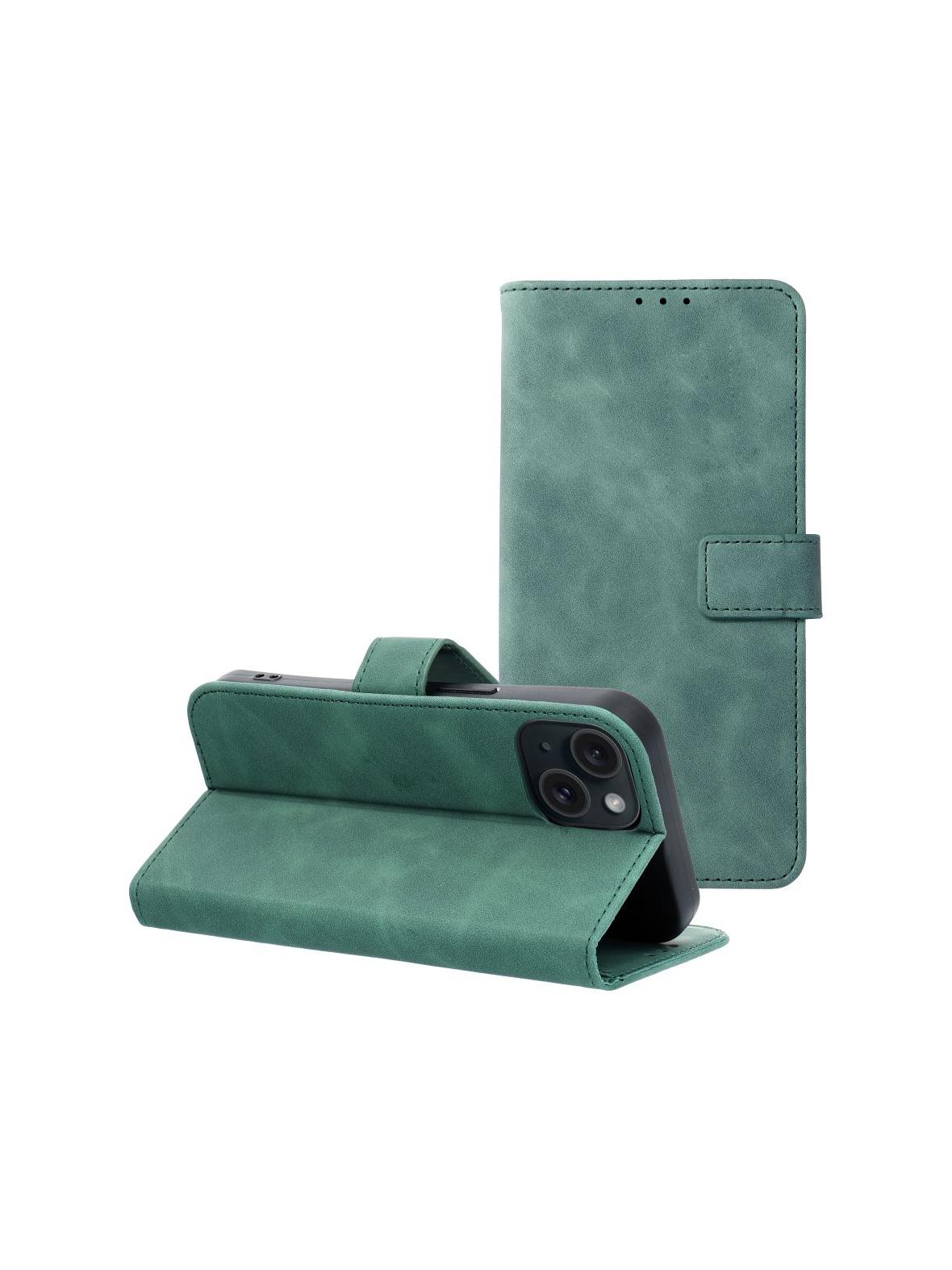 Kabura TENDER Book do IPHONE 15 zielony