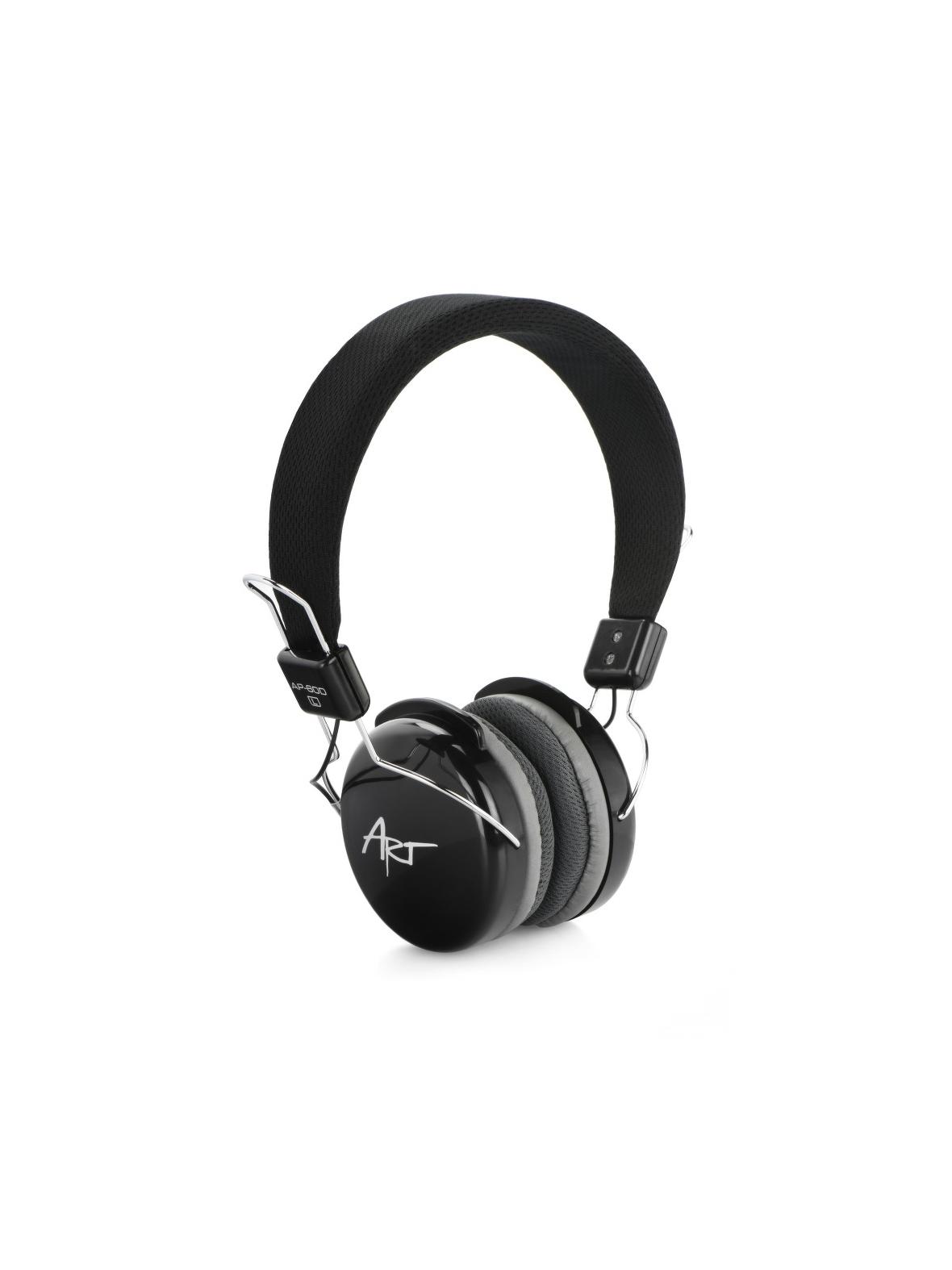 ART słuchawki przewodowe nagłowne Jack 3,5 mm z mikrofonem AP-60MD czarne