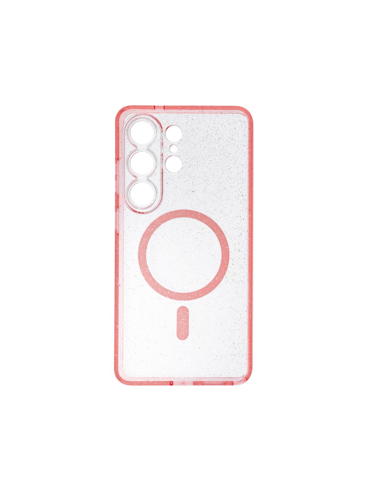 Futerał do Samsung S26 ULTRA Clear Mag Cover (STR / CAMERA PROTECTION) zgodny z MagSafe  różówyglitter