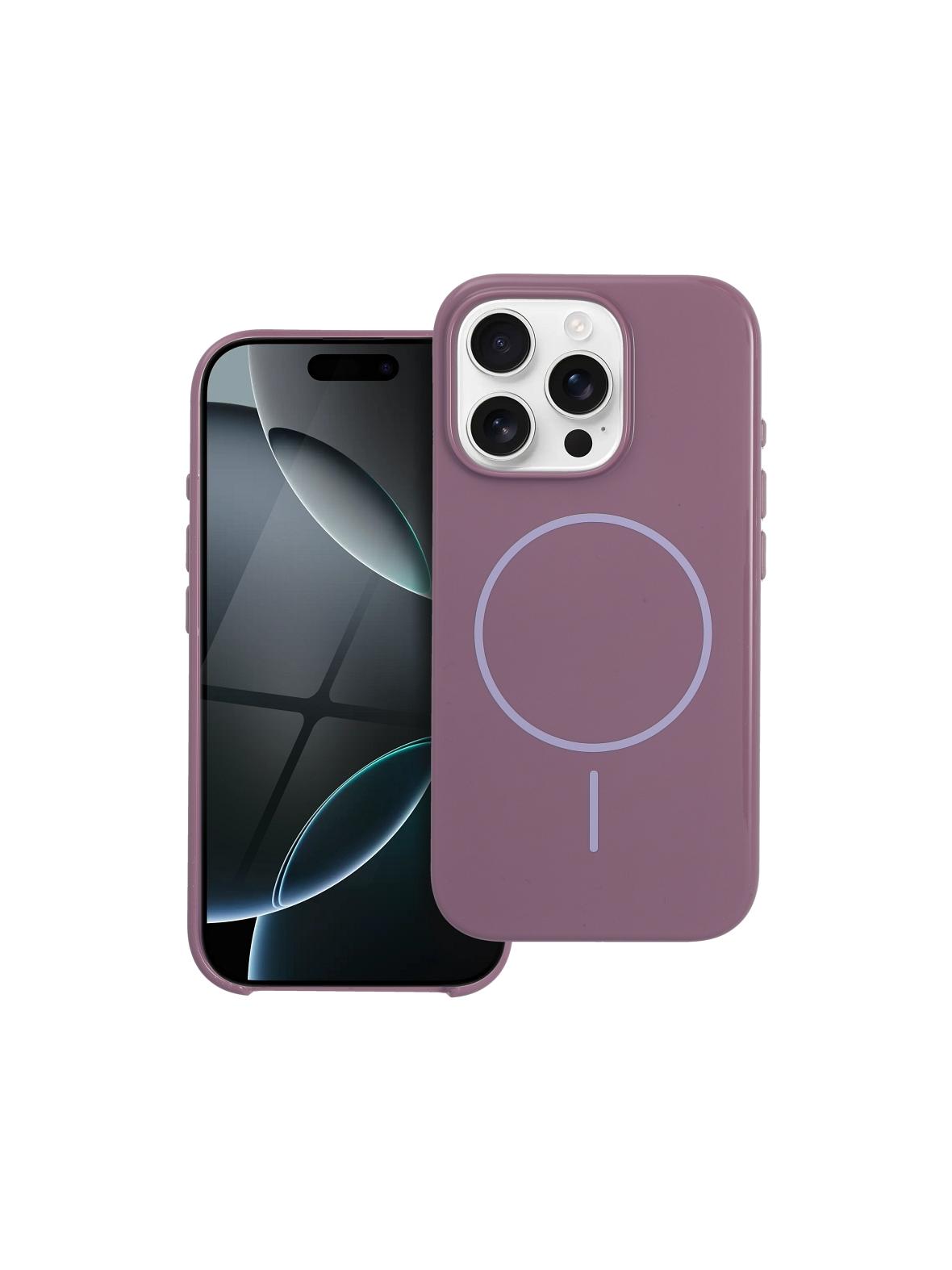 Glossy Mag Cover kompatybilny z MagSafe pasuje do IPHONE 17 PRO fioletowy