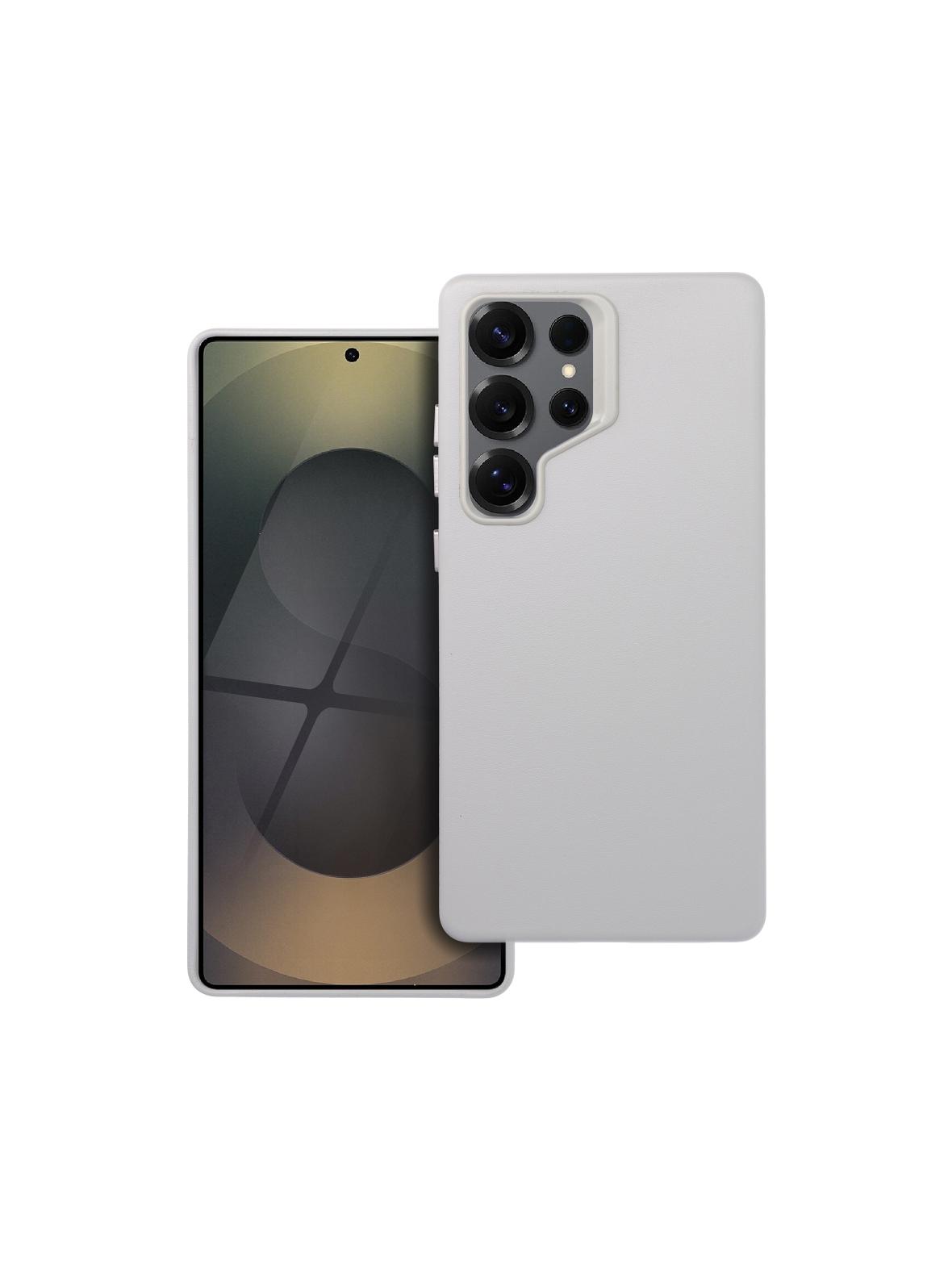 Futerał LEATHER MAG COVER kompatybilny z MagSafe do SAMSUNG S25 ULTRA szary