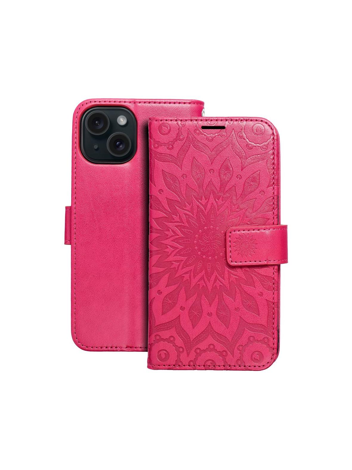 Kabura MEZZO Book do IPHONE 15 mandala magenta
