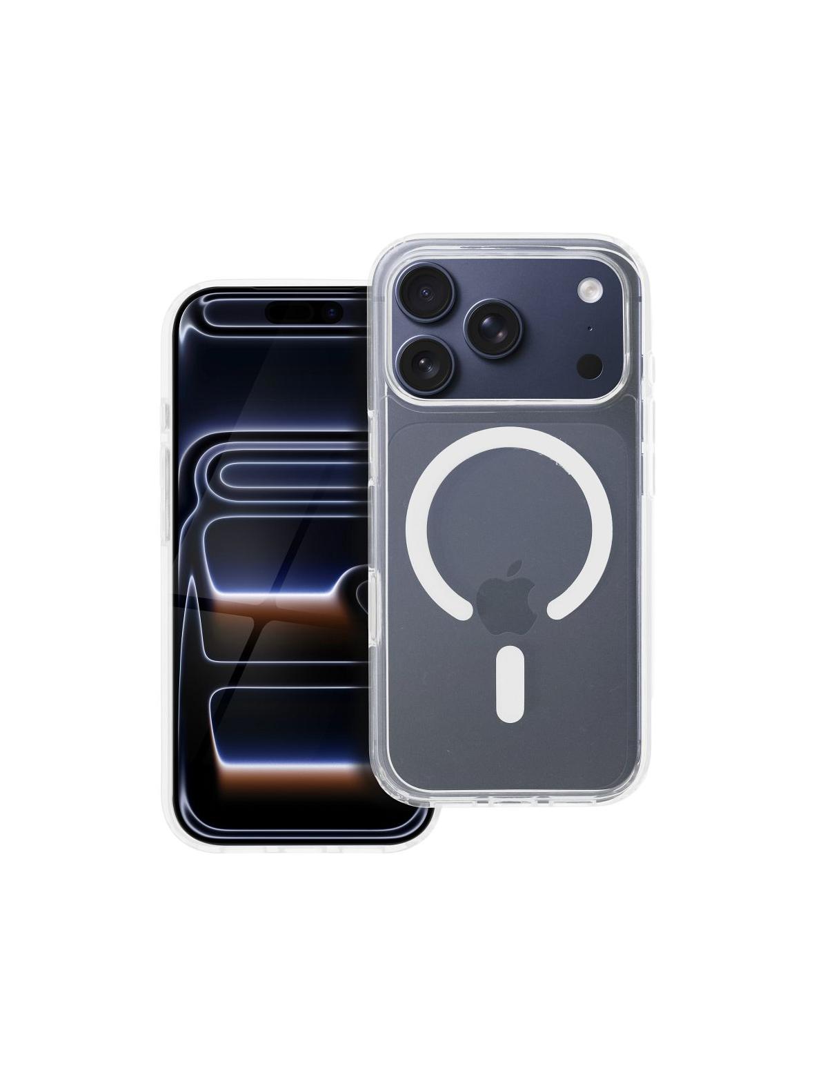 Futerał nieżółknący Clear Elite Mag Cover kompatybilny z MagSafe i Camera Control button pasuje do IPHONE 17 PRO transparent