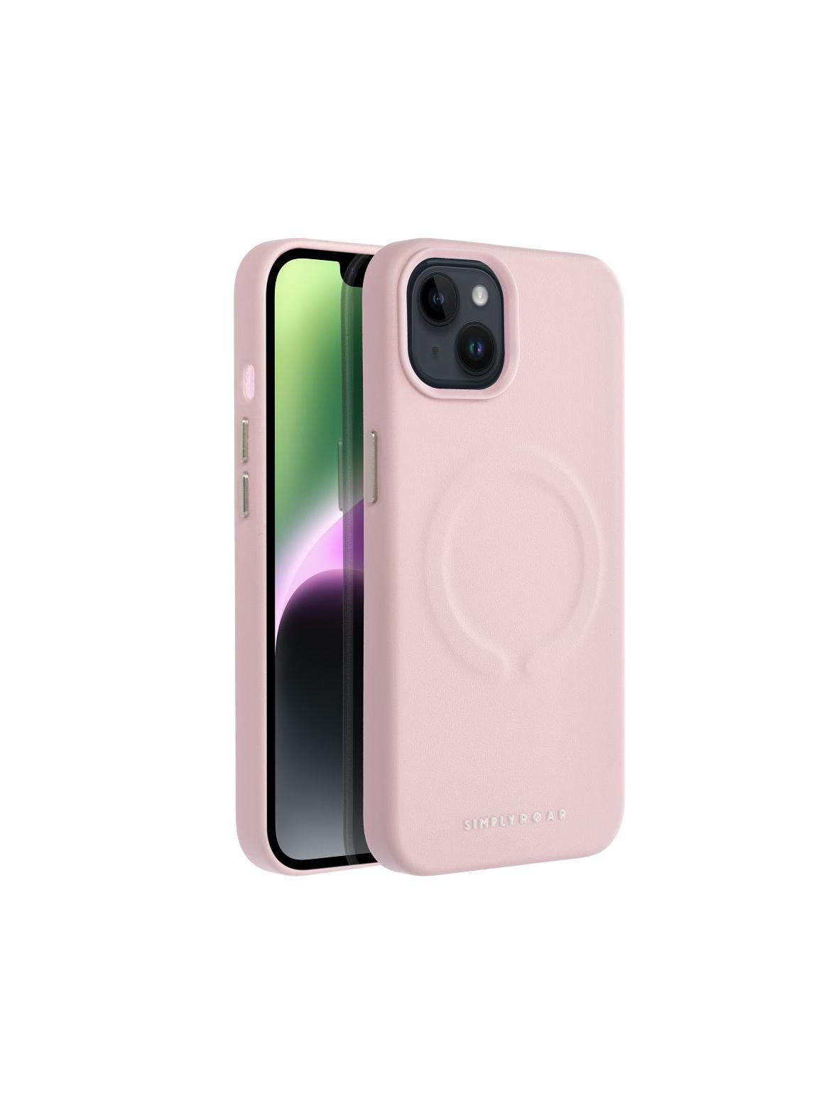 ROAR futerał LEATHER MAG kompatybilny z MagSafe do IPHONE 12 Pro Max Różowy