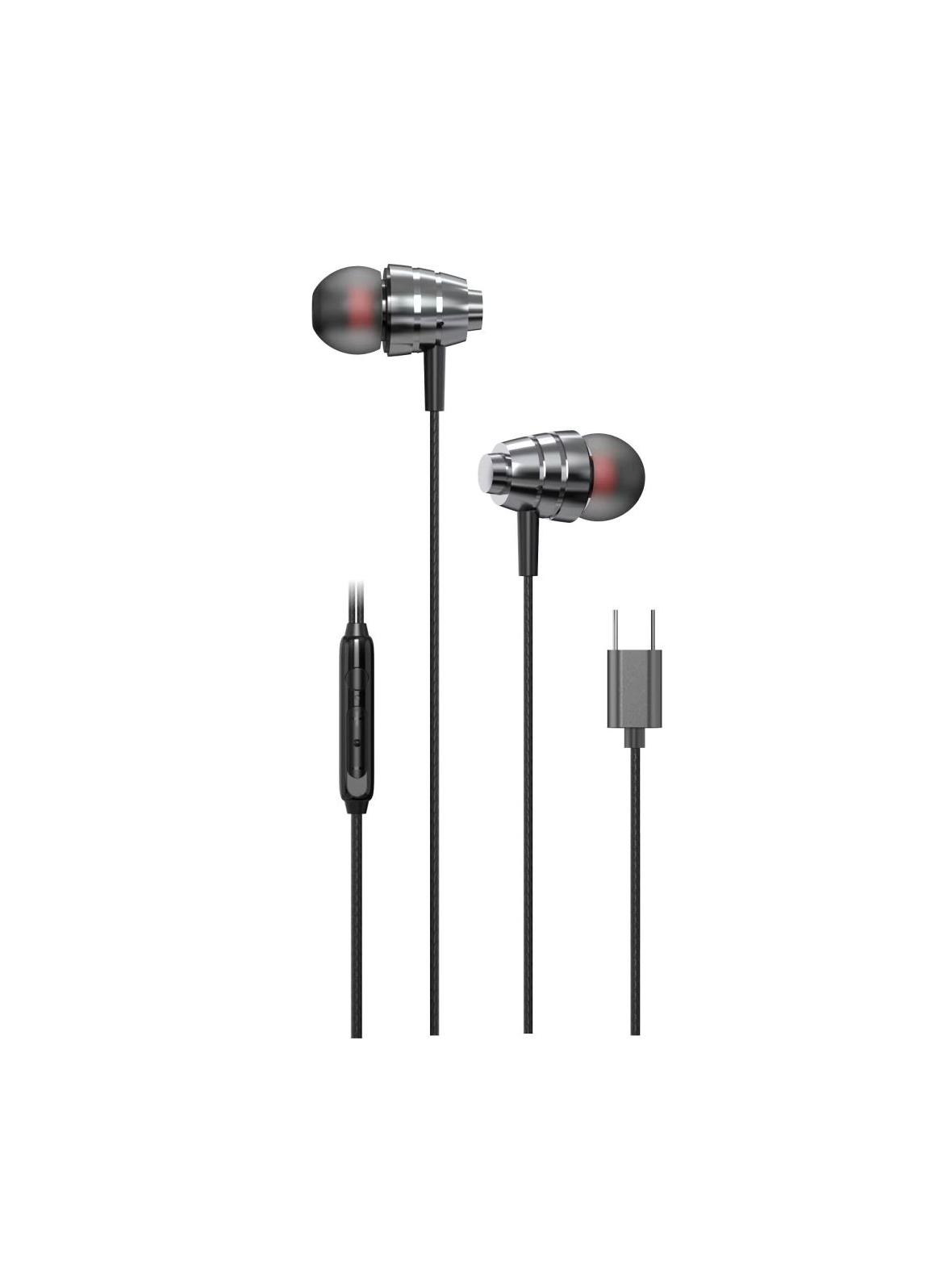 PAVAREAL słuchawki przewodowe Typ C z mikrofonem PA-M08C czarne [DAC]