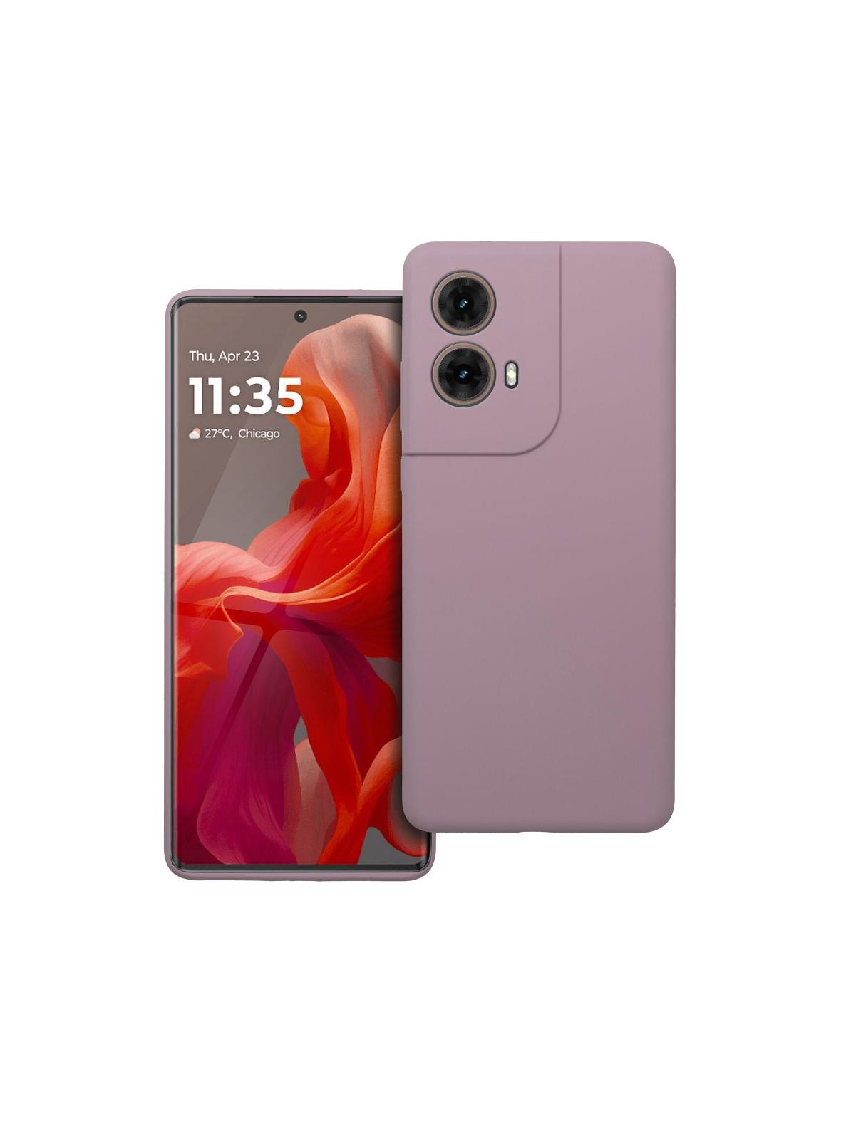 Futerał SILICONE 2mm do MOTOROLA G85 5G pudrowy róż