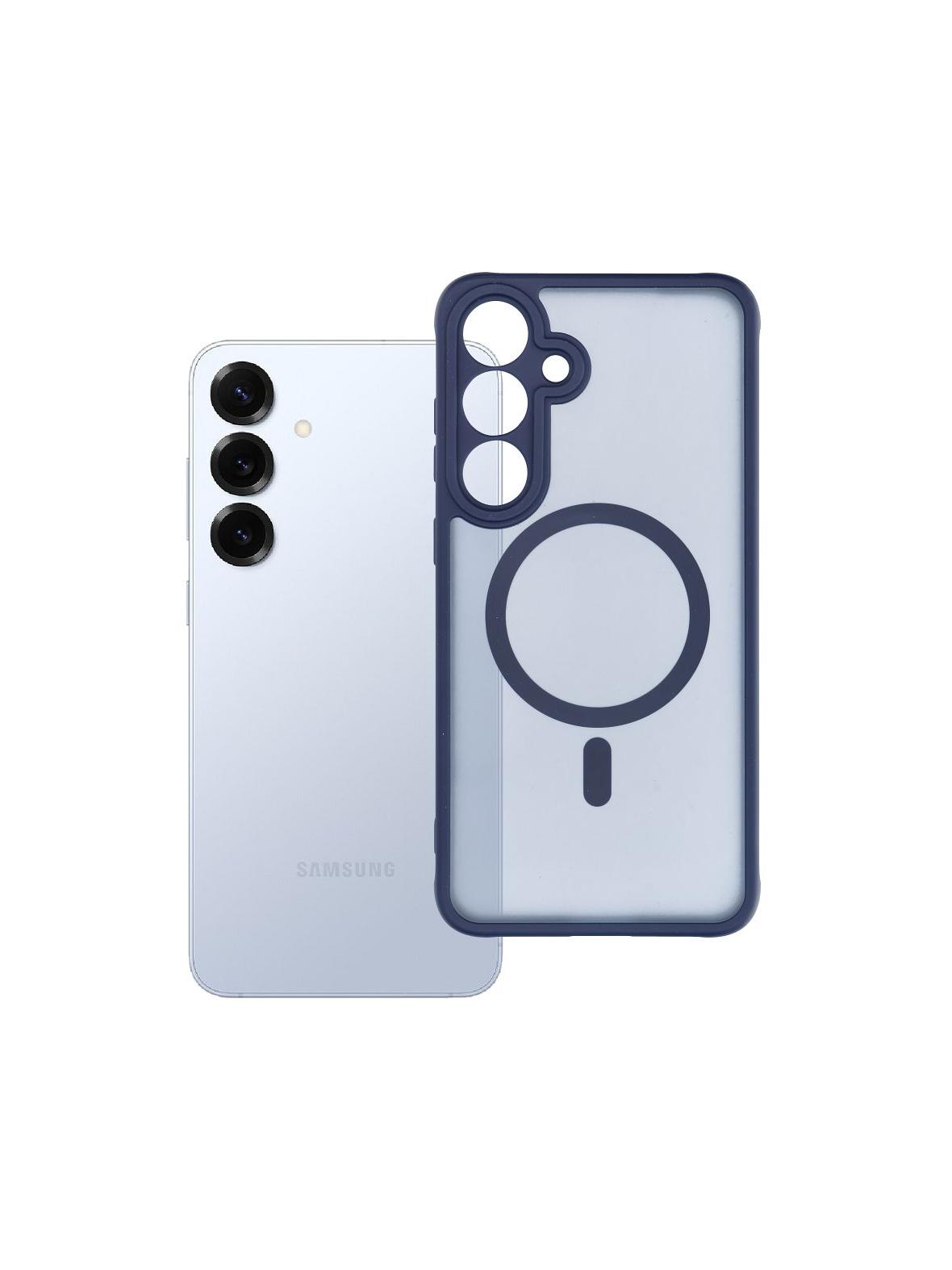 Futerał do Samsung S25 PLUS Full Matte Mag Cover zgodny z MagSafe niebieski