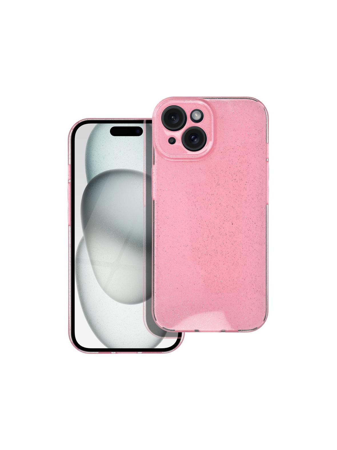 Futerał CLEAR CASE 2 mm BLINK do IPHONE 15 różowy