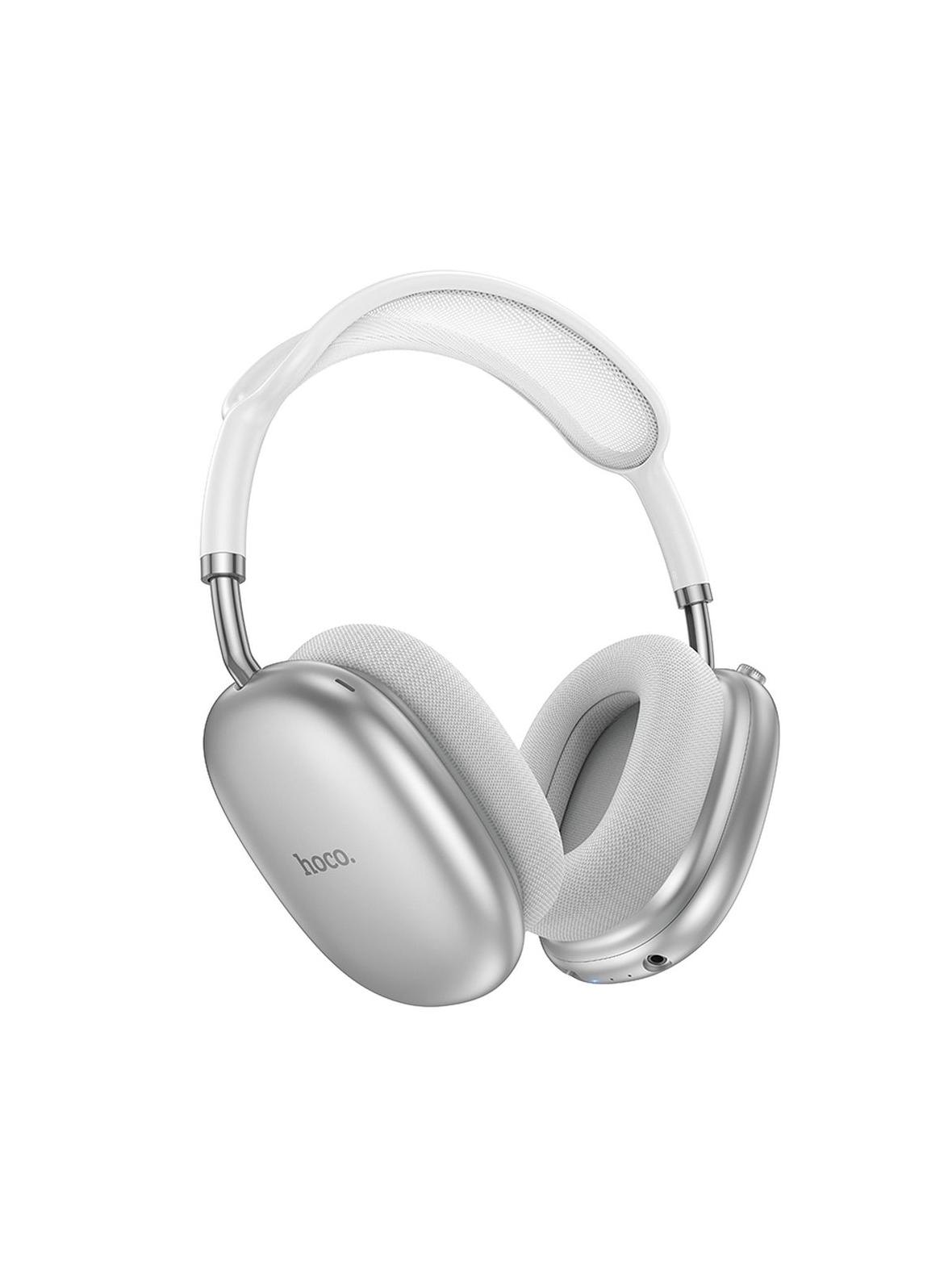 Słuchawki bezprzewodowe nauszne Hoco ANC W55 Plus srebrne